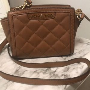 Brown Michael Kors cross-body purse